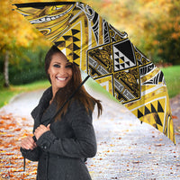 Aotearoa Ngati Whatua Umbrella Maori Tribal Gold Paua Shell Pattern DT05 - Polynesian Pride