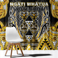 Aotearoa Ngati Whatua Window Curtain Maori Tribal Gold Paua Shell Pattern DT05 - Polynesian Pride