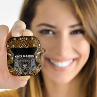 Aotearoa Kati Mamoe AirPods Case Maori Brown Tribal Paua Shell Pattern DT05 - Polynesian Pride