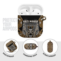 Aotearoa Kati Mamoe AirPods Case Maori Brown Tribal Paua Shell Pattern DT05 - Polynesian Pride
