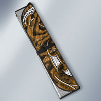Aotearoa Kati Mamoe Auto Sun Shade Maori Brown Tribal Paua Shell Pattern DT05 - Polynesian Pride