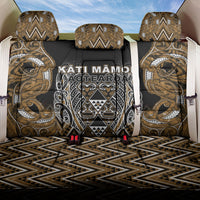 Aotearoa Kati Mamoe Back Car Seat Cover Maori Brown Tribal Paua Shell Pattern DT05 One Size Brown - Polynesian Pride