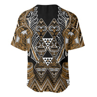 Aotearoa Kati Mamoe Baseball Jersey Maori Brown Tribal Paua Shell Pattern DT05 - Polynesian Pride