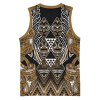 Aotearoa Kati Mamoe Basketball Jersey Maori Brown Tribal Paua Shell Pattern DT05 - Polynesian Pride