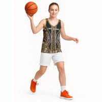 Aotearoa Kati Mamoe Basketball Jersey Maori Brown Tribal Paua Shell Pattern DT05 - Polynesian Pride