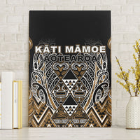 Aotearoa Kati Mamoe Canvas Wall Art Maori Brown Tribal Paua Shell Pattern DT05 Without Frame Brown - Polynesian Pride