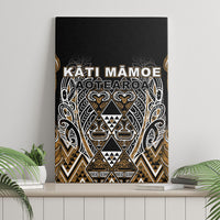 Aotearoa Kati Mamoe Canvas Wall Art Maori Brown Tribal Paua Shell Pattern DT05 - Polynesian Pride