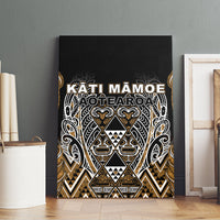 Aotearoa Kati Mamoe Canvas Wall Art Maori Brown Tribal Paua Shell Pattern DT05 - Polynesian Pride