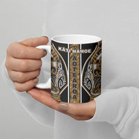 Aotearoa Kati Mamoe Ceramic Mug Maori Brown Tribal Paua Shell Pattern DT05 - Polynesian Pride