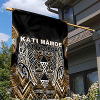 Aotearoa Kati Mamoe Garden Flag Maori Brown Tribal Paua Shell Pattern DT05 - Polynesian Pride
