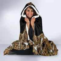 Aotearoa Kati Mamoe Hooded Blanket Maori Brown Tribal Paua Shell Pattern DT05 - Polynesian Pride