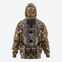 Aotearoa Kati Mamoe Hoodie Maori Brown Tribal Paua Shell Pattern DT05 - Polynesian Pride