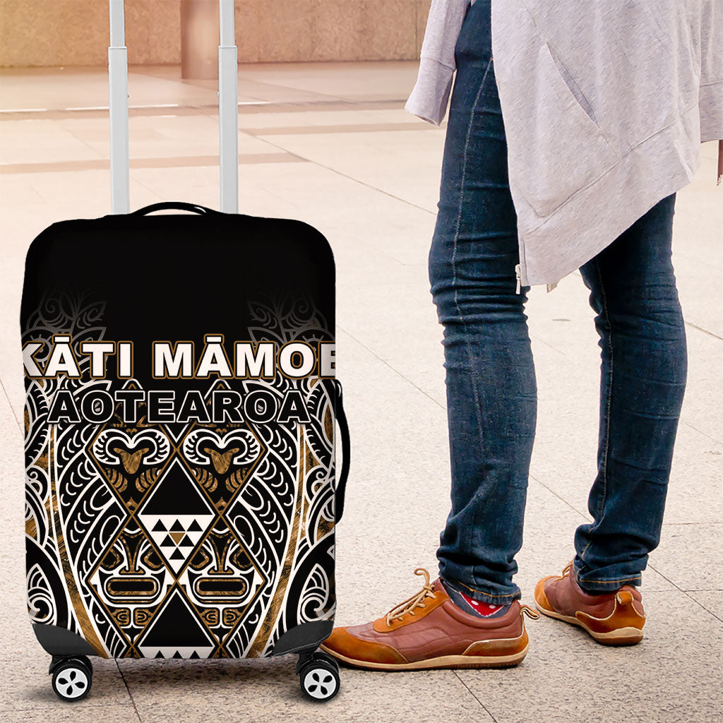 Aotearoa Kati Mamoe Luggage Cover Maori Brown Tribal Paua Shell Pattern DT05 Brown - Polynesian Pride