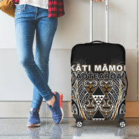 Aotearoa Kati Mamoe Luggage Cover Maori Brown Tribal Paua Shell Pattern DT05 - Polynesian Pride