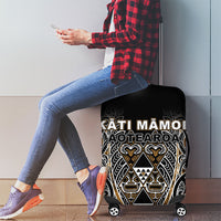 Aotearoa Kati Mamoe Luggage Cover Maori Brown Tribal Paua Shell Pattern DT05 - Polynesian Pride