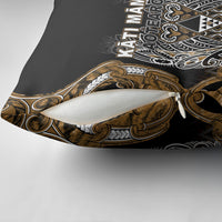 Aotearoa Kati Mamoe Pillow Cover Maori Brown Tribal Paua Shell Pattern DT05 - Polynesian Pride