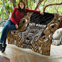 Aotearoa Kati Mamoe Quilt Maori Brown Tribal Paua Shell Pattern DT05 - Polynesian Pride
