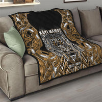 Aotearoa Kati Mamoe Quilt Maori Brown Tribal Paua Shell Pattern DT05 - Polynesian Pride