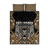 Aotearoa Kati Mamoe Quilt Bed Set Maori Brown Tribal Paua Shell Pattern DT05 - Polynesian Pride