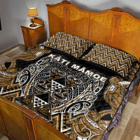 Aotearoa Kati Mamoe Quilt Bed Set Maori Brown Tribal Paua Shell Pattern DT05 - Polynesian Pride
