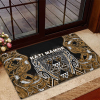 Aotearoa Kati Mamoe Rubber Doormat Maori Brown Tribal Paua Shell Pattern DT05 - Polynesian Pride