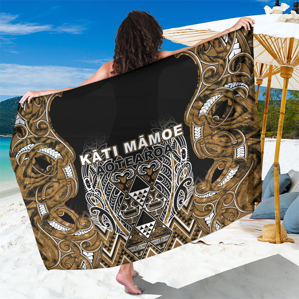 Aotearoa Kati Mamoe Sarong Maori Brown Tribal Paua Shell Pattern DT05 One Size 44 x 66 inches Brown - Polynesian Pride
