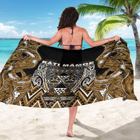 Aotearoa Kati Mamoe Sarong Maori Brown Tribal Paua Shell Pattern DT05 - Polynesian Pride