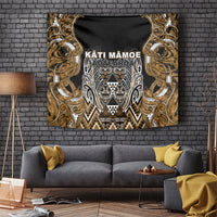 Aotearoa Kati Mamoe Tapestry Maori Brown Tribal Paua Shell Pattern DT05 Brown - Polynesian Pride
