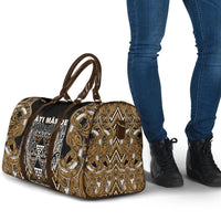 Aotearoa Kati Mamoe Travel Bag Maori Brown Tribal Paua Shell Pattern DT05 - Polynesian Pride