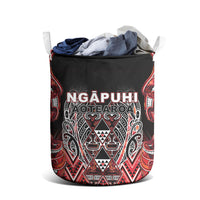 Aotearoa Ngapuhi Laundry Basket Maori Red Tribal Paua Shell Pattern DT05 - Polynesian Pride
