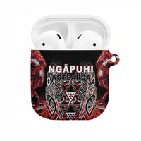 Aotearoa Ngapuhi AirPods Case Maori Red Tribal Paua Shell Pattern DT05 Red - Polynesian Pride