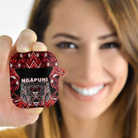 Aotearoa Ngapuhi AirPods Case Maori Red Tribal Paua Shell Pattern DT05 - Polynesian Pride
