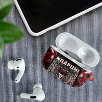 Aotearoa Ngapuhi AirPods Case Maori Red Tribal Paua Shell Pattern DT05 - Polynesian Pride