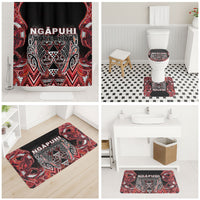 Aotearoa Ngapuhi Bathroom Set Maori Red Tribal Paua Shell Pattern DT05 - Polynesian Pride