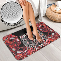 Aotearoa Ngapuhi Bathroom Set Maori Red Tribal Paua Shell Pattern DT05 - Polynesian Pride