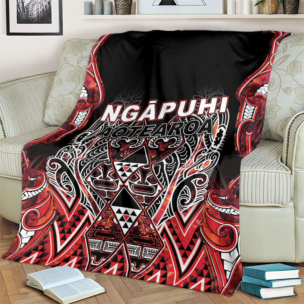 Aotearoa Ngapuhi Blanket Maori Red Tribal Paua Shell Pattern DT05 - Polynesian Pride