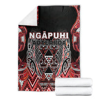 Aotearoa Ngapuhi Blanket Maori Red Tribal Paua Shell Pattern DT05 - Polynesian Pride
