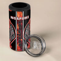 Aotearoa Ngapuhi 4 in 1 Can Cooler Tumbler Maori Red Tribal Paua Shell Pattern DT05 - Polynesian Pride