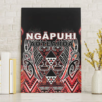 Aotearoa Ngapuhi Canvas Wall Art Maori Red Tribal Paua Shell Pattern DT05 Without Frame Red - Polynesian Pride