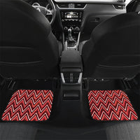 Aotearoa Ngapuhi Car Mats Maori Red Tribal Paua Shell Pattern DT05 Set 2pcs - Back Red - Polynesian Pride