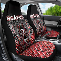 Aotearoa Ngapuhi Car Seat Cover Maori Red Tribal Paua Shell Pattern DT05 - Polynesian Pride