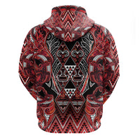 Aotearoa Ngapuhi Hoodie Maori Red Tribal Paua Shell Pattern DT05 - Polynesian Pride