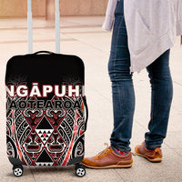 Aotearoa Ngapuhi Luggage Cover Maori Red Tribal Paua Shell Pattern DT05 Red - Polynesian Pride