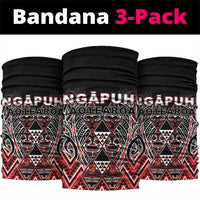 Aotearoa Ngapuhi Neck Gaiter Maori Red Tribal Paua Shell Pattern DT05 package One Size: 25*50cm Red - Polynesian Pride