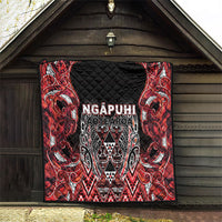 Aotearoa Ngapuhi Quilt Maori Red Tribal Paua Shell Pattern DT05 - Polynesian Pride