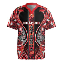 Aotearoa Ngapuhi Rugby Jersey Maori Red Tribal Paua Shell Pattern DT05 Red - Polynesian Pride