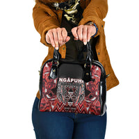 Aotearoa Ngapuhi Shoulder Handbag Maori Red Tribal Paua Shell Pattern DT05 One Size Red - Polynesian Pride