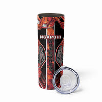 Aotearoa Ngapuhi Skinny Tumbler Maori Red Tribal Paua Shell Pattern DT05 - Polynesian Pride