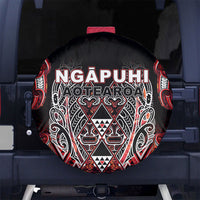 Aotearoa Ngapuhi Spare Tire Cover Maori Red Tribal Paua Shell Pattern DT05 No hole Red - Polynesian Pride