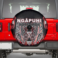 Aotearoa Ngapuhi Spare Tire Cover Maori Red Tribal Paua Shell Pattern DT05 - Polynesian Pride